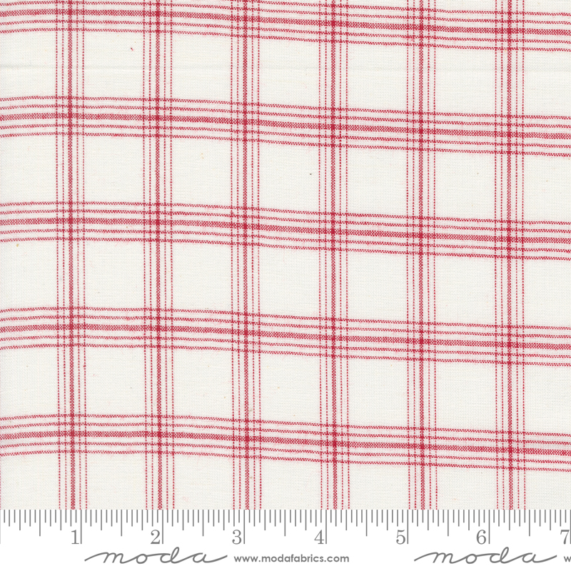 Panache Wovens White Red | Pieces To Treasure | Moda Fabrics | 12218 12 | Sold in 1/2 Yd