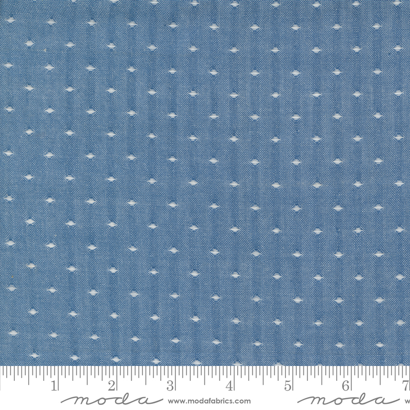 Denim & Daisies Wovens Blue Jeans Dot | Fig Tree & Co | Moda Fabrics | 12222 19 | Sold in 1/2 Yd