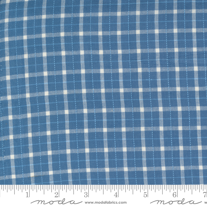Denim & Daisies Wovens Blue Jeans Plaid | Fig Tree & Co | Moda Fabrics | 12222 20 | Sold in 1/2 Yd
