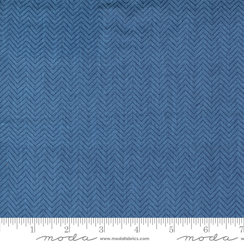 Denim & Daisies Wovens Blue Jeans Chevron Twill | Fig Tree & Co | Moda Fabrics | 12222 21 | Sold in 1/2 Yd