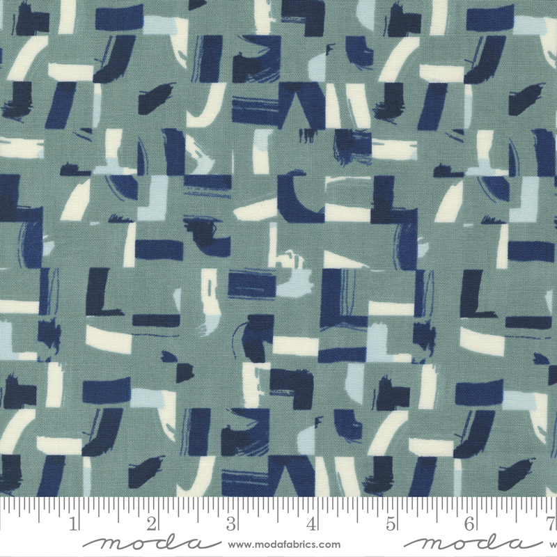 Collage Mosaic Sky | Janet Clare | Moda Fabrics | 16951 13 | Sold in 1/2 Yd