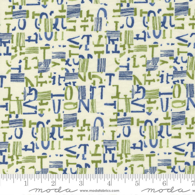 Collage Pick N Mix Parchment | Janet Clare | Moda Fabrics | 16952 12 | Sold in 1/2 Yd