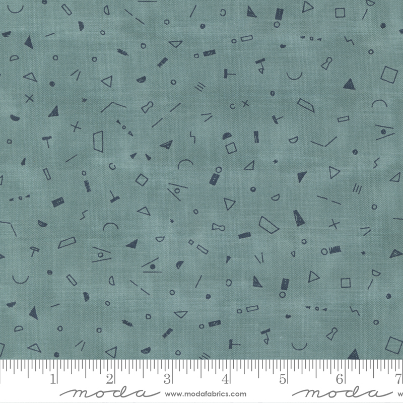 Collage Bits and Bobs Sky | Janet Clare | Moda Fabrics | 16954 15 | Sold in 1/2 Yd