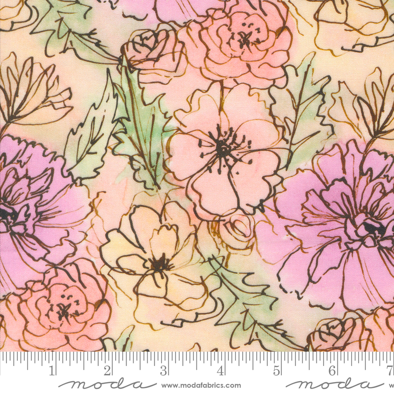 Blooming Lovely Bouquet Petal | Janet Clare | Moda Fabrics | 16970 11 | Sold in 1/2 Yd