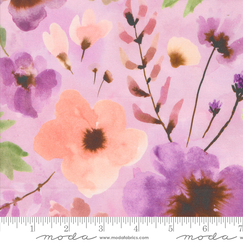 Blooming Lovely Posy Lavender | Janet Clare | Moda Fabrics | 16971 14 | Sold in 1/2 Yd