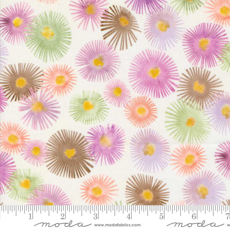 Blooming Lovely Aster Cream | Janet Clare | Moda Fabrics | 16972 11 | Sold in 1/2 Yd