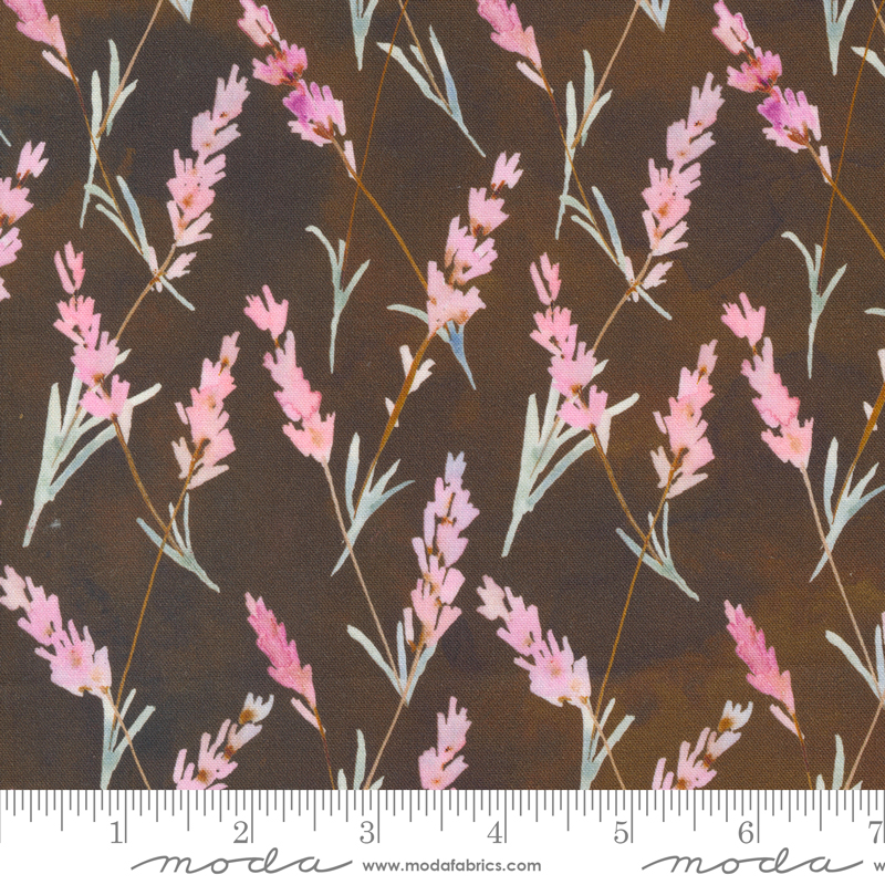 Blooming Lovely Lavender Florals Sepia | Janet Clare | Moda Fabrics | 16975 17 | Sold in 1/2 Yd