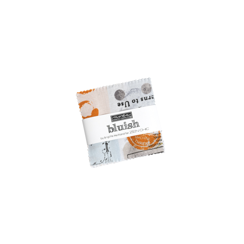 Bluish Mini Charm Pack | Zen Chic | Moda Fabrics | 1820MC | Sold As A Bundle