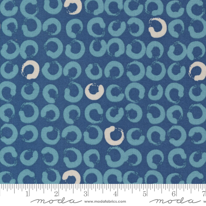 Bluish Bobbins Blueprint | Zen Chic | Moda Fabrics | 1821 16 | Sold in 1/2 Yd