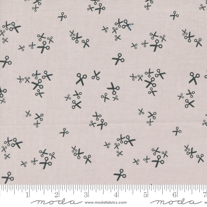 Bluish Scissors Sand | Zen Chic | Moda Fabrics | 1824 13 | Sold in 1/2 Yd