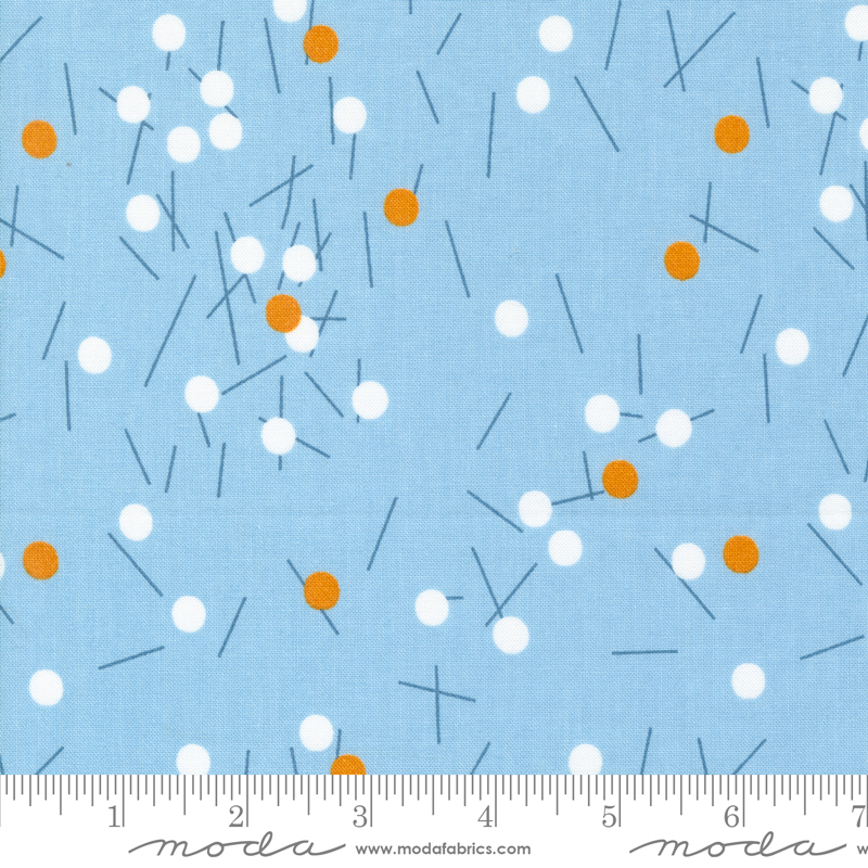 Bluish Pins and Buttons Fresh Air | Zen Chic | Moda Fabrics | 1825 13 | Sold in 1/2 Yd