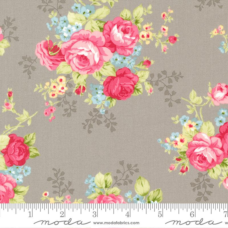 Ellie Main Floral Pebble | Brenda Riddle of Acorn Quilts | Moda Fabrics | 18760 18 | Sold in 1/2 Yd