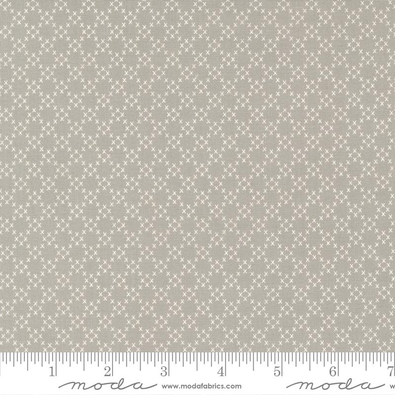 Ellie Cross Stitch Pebble | Brenda Riddle of Acorn Quilts | Moda Fabrics | 18764 18 | Sold in 1/2 Yd