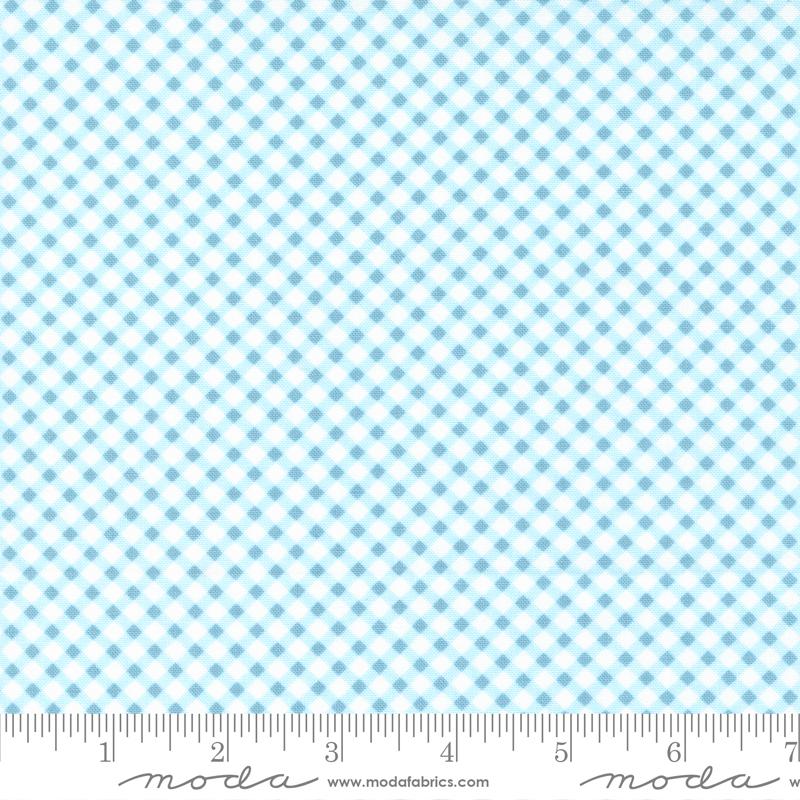Ellie Gingham Blue | Brenda Riddle of Acorn Quilts | Moda Fabrics | 18765 22 | Sold in 1/2 Yd