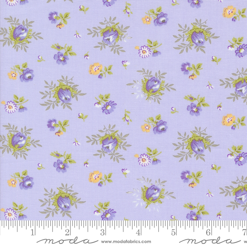 Georgia Medium Floral Lavender | Brenda Riddle of Acorn Quilts | Moda Fabrics | 18771 12 | Sold in 1/2 Yd