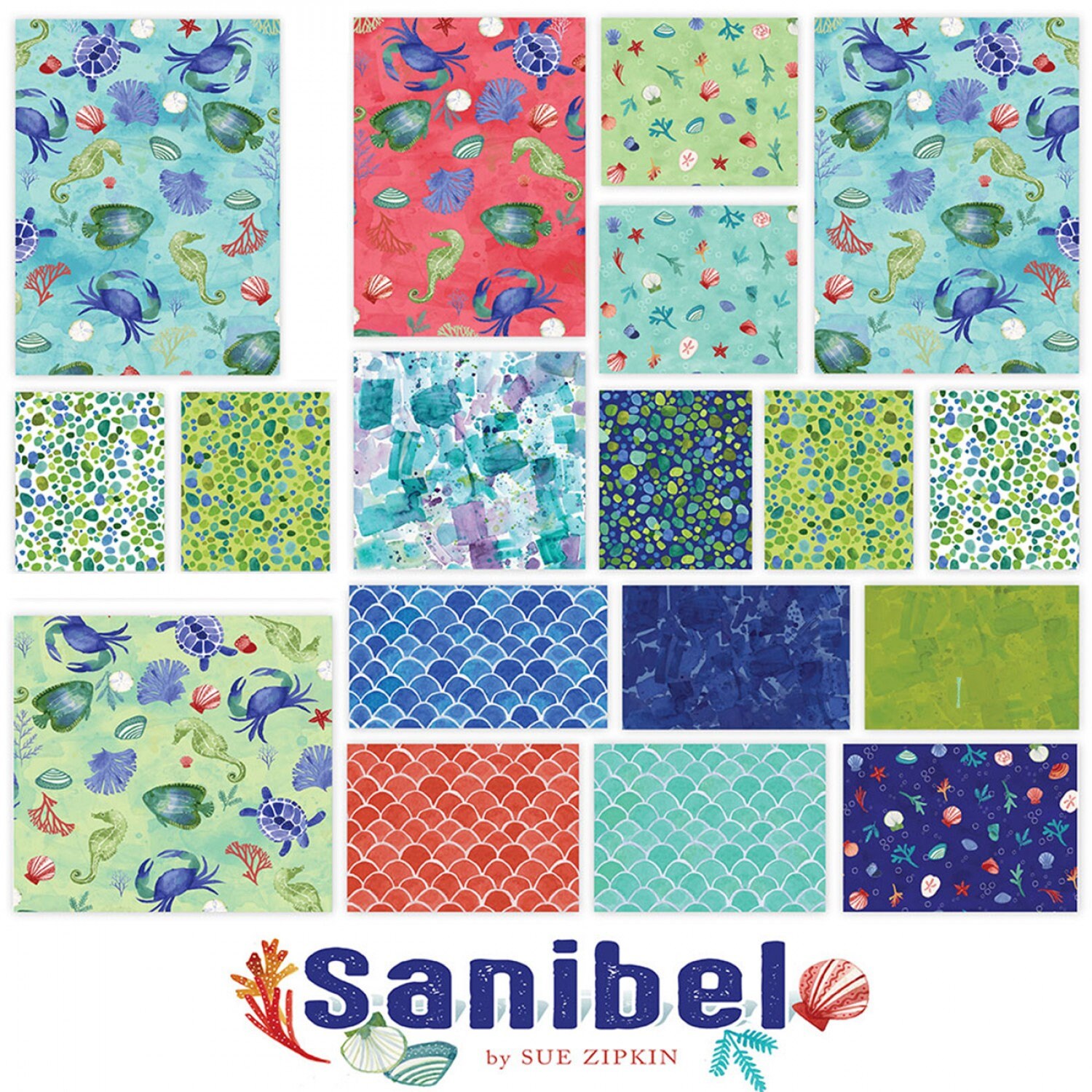Sanibel 2 1/2" Strip Roll | Sue Zipkin | Clothworks | ST0318 | Sold As A Bundle