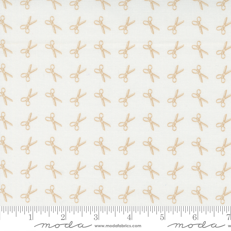 Linen Cupboard Scissors Chantilly Latte | Fig Tree and Co. by Joanna Figueroa | Moda Fabrics | 20483 21 | Sold in 1/2 Yd