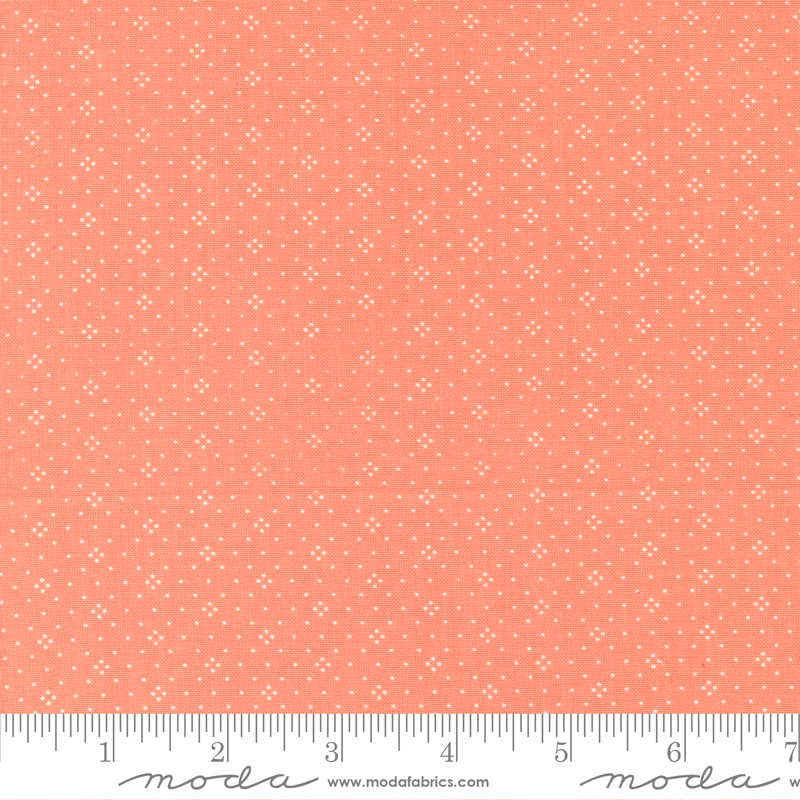 Eyelet Coral | Fig Tree and Co. by Joanna Figueroa | Moda Fabrics | 20488 68 | Sold in 1/2 Yd
