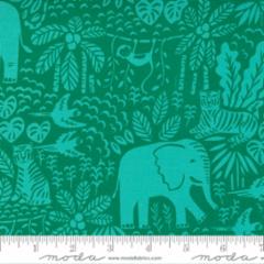 Jungle Paradise Elephants Monstera | Stacy Iest Hsu | Moda Fabrics | 20785 21 | Sold in 1/2 Yds