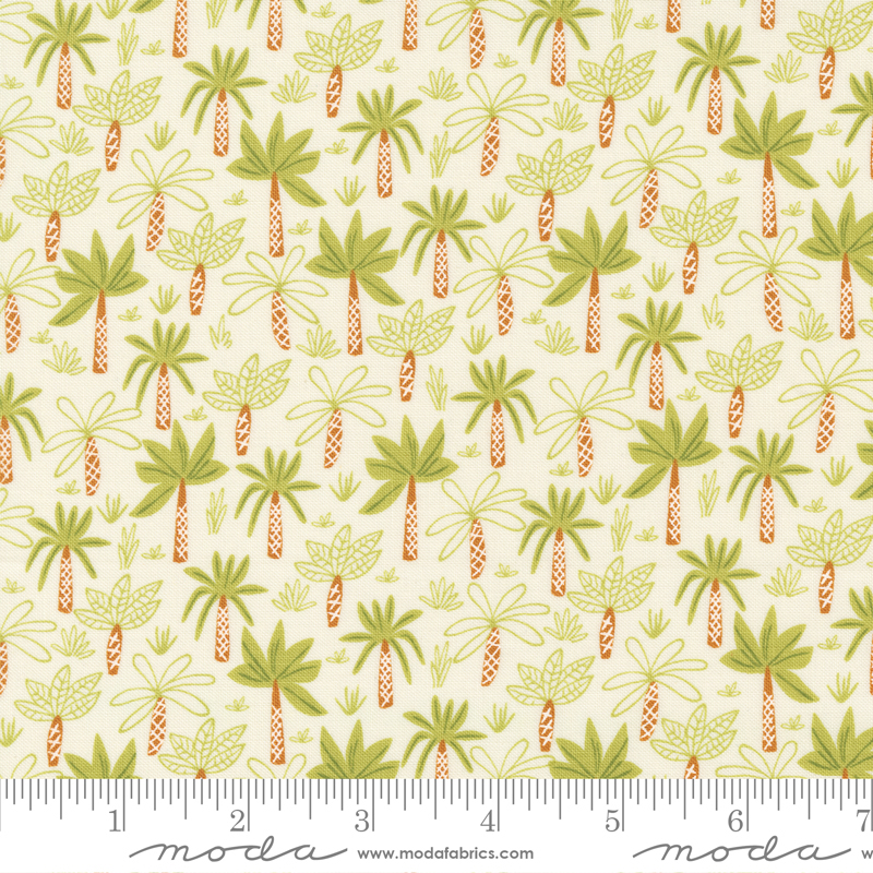 Stomp Stomp Roar Palm Trees Bone | Stacy Iest Hsu | Moda Fabrics | 20823 11 | Sold in 1/2 Yd