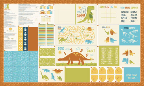 Stomp Stomp Roar Interactive Book Panel 36x60 Multi | Stacy Iest Hsu | Moda Fabrics | 20826 11 | Sold as a Panel