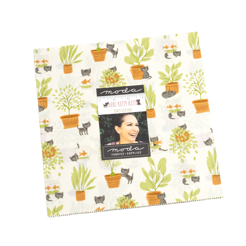 Here Kitty Kitty Layer Cake | Stacy Iest Hsu | Moda Fabrics | 20830LC | Sold As A Bundle