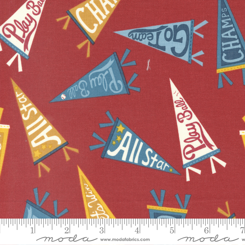 All Star Pennant Party Rust | Stacy Iest Hsu | Moda Fabrics | 20853 13 | Sold in 1/2 Yd