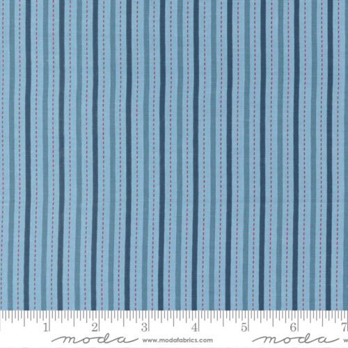 All Star Sports Stripe Sky | Stacy Iest Hsu | Moda Fabrics | 20857 17 | Sold in 1/2 Yd