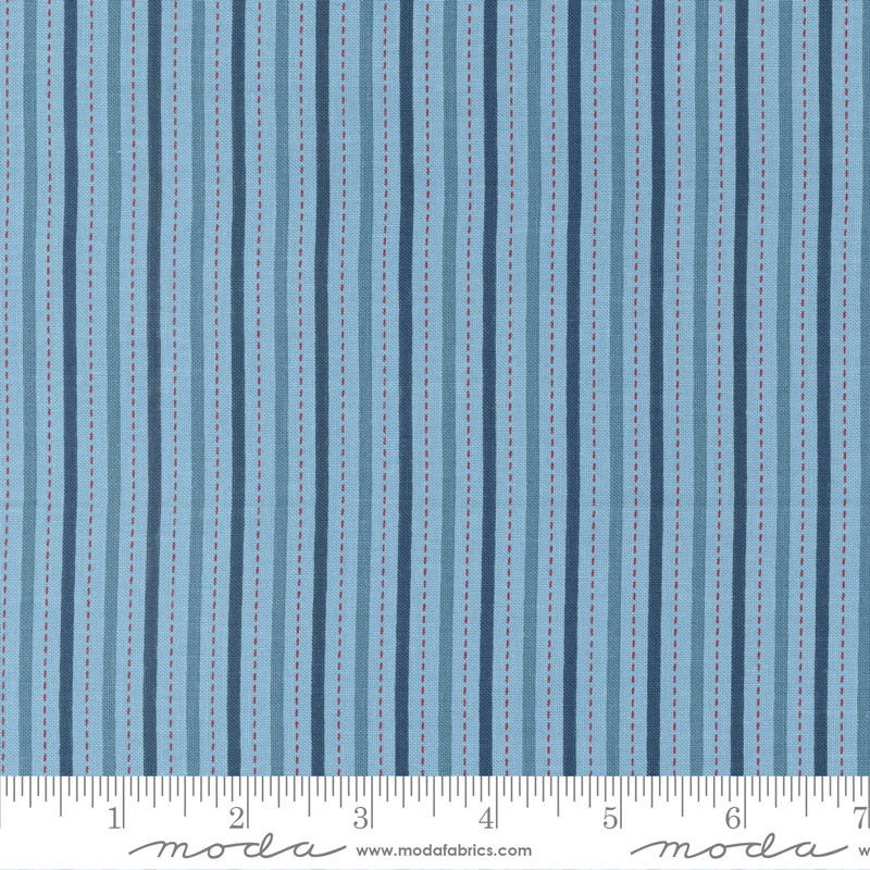 All Star Sports Stripe Sky | Stacy Iest Hsu | Moda Fabrics | 20857 17 | Sold in 1/2 Yd