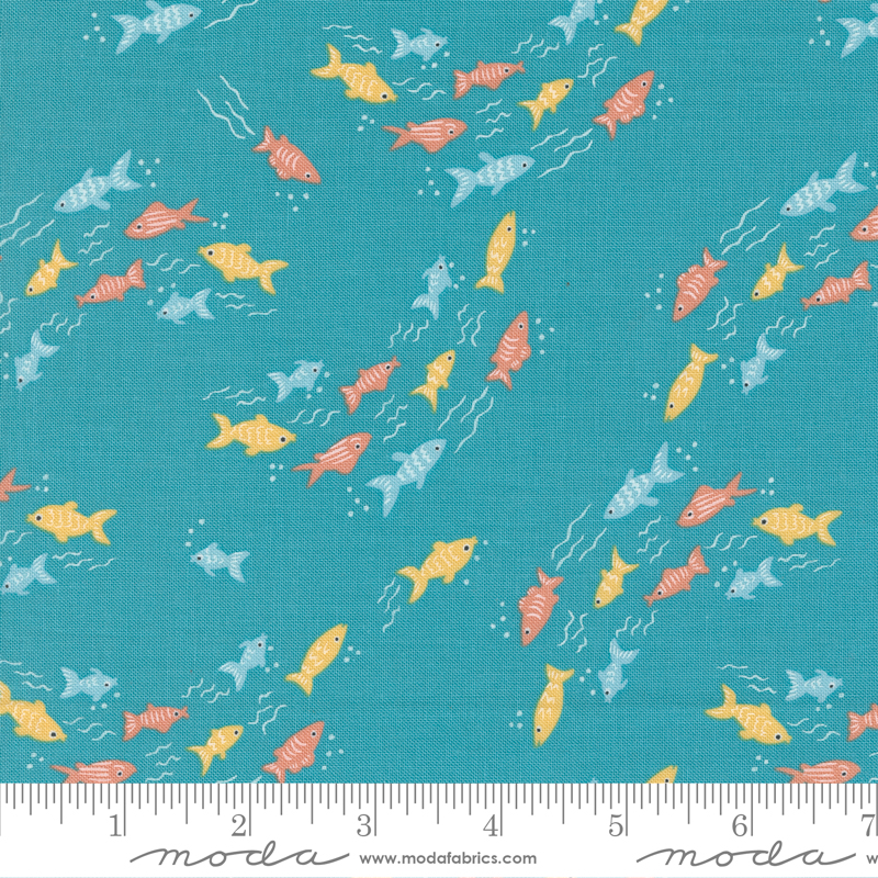 Noah's Ark Fishy Fish Sea | Stacy Iest Hsu | Moda Fabrics | 20874 18 | Sold in 1/2 Yd