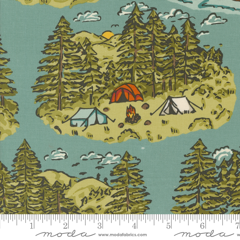 The Great Outdoors Vintage Camping Sky | Stacy Iest Hsu | Moda Fabrics | 20880 18 | Sold in 1/2 Yd