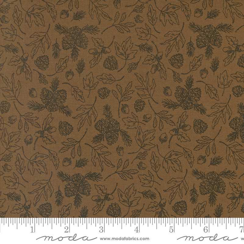 The Great Outdoors Pine Cones Soil | Stacy Iest Hsu | Moda Fabrics | 20883 20 | Sold in 1/2 Yd