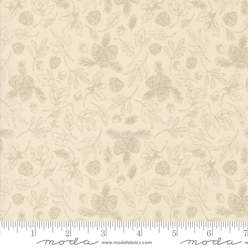 The Great Outdoors Pine Cones Cloud Sand | Stacy Iest Hsu | Moda Fabrics | 20883 31 | Sold in 1/2 Yd