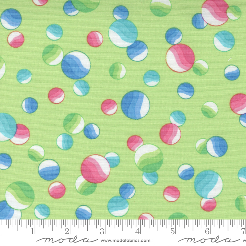 Picnic Pop Fizzy Bubble Grassy Green | Me & My Sister Designs | Moda Fabrics | 22432 12 | Sold in 1/2 Yd