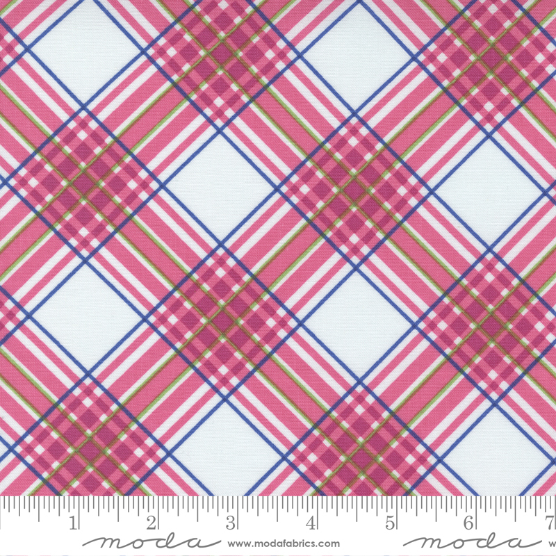 Picnic Pop Plaid Popping Pink | Me & My Sister Designs | Moda Fabrics | 22434 15 | Sold in 1/2 Yd