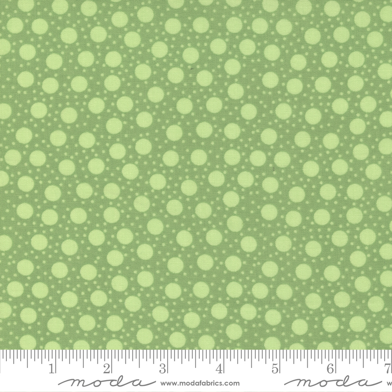 Picnic Pop Fizz Dots Grassy Green | Me & My Sister Designs | Moda Fabrics | 22437 12 | Sold in 1/2 Yd