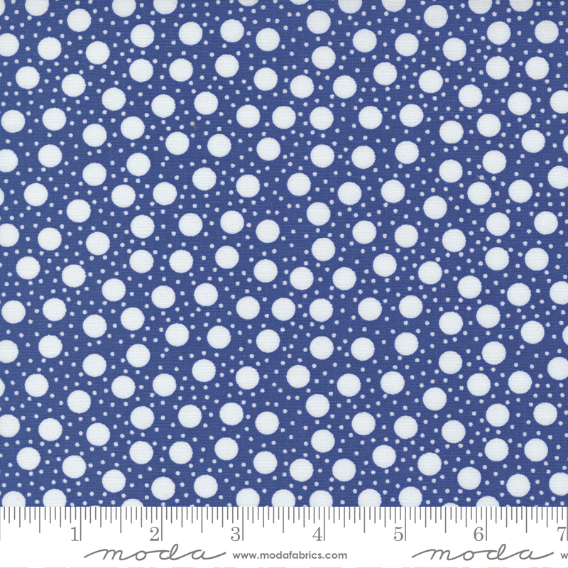 Picnic Pop Fizz Dots Royal Blue | Me & My Sister Designs | Moda Fabrics | 22437 13 | Sold in 1/2 Yd
