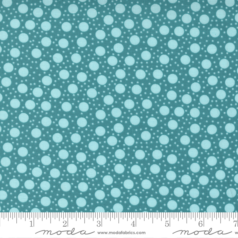 Picnic Pop Fizz Dots Totally Turquoise | Me & My Sister Designs | Moda Fabrics | 22437 14 | Sold in 1/2 Yd