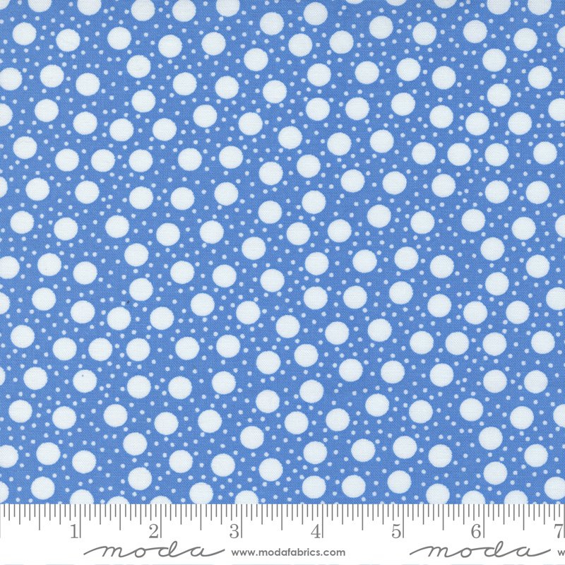 Picnic Pop Fizz Dots Bright Blue | Me & My Sister Designs | Moda Fabrics | 22437 23 | Sold in 1/2 Yd