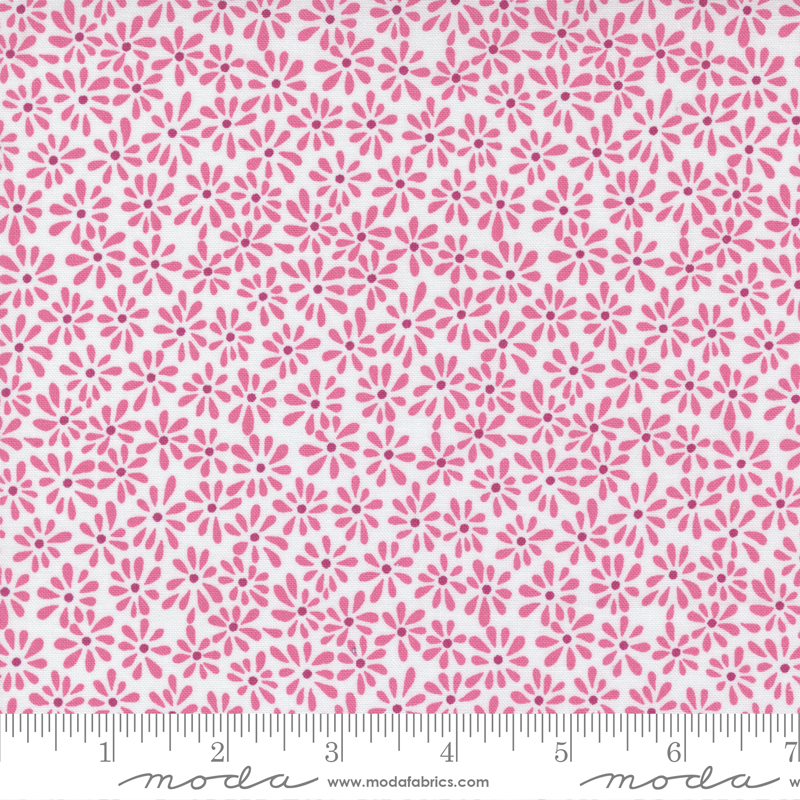 Picnic Pop Doodle Flowers Popping Pink | Me & My Sister Designs | Moda Fabrics | 22438 25 | Sold in 1/2 Yd