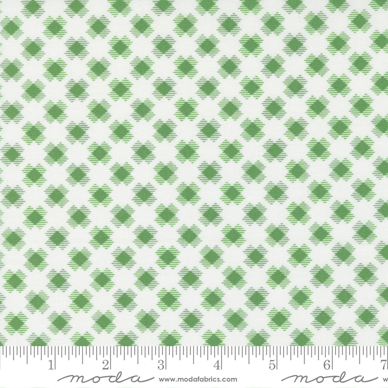Reindeer Games Checkered Squares Evergreen | Me And My Sister Designs | Moda Fabrics | 22444 22 | Sold in 1/2 Yd