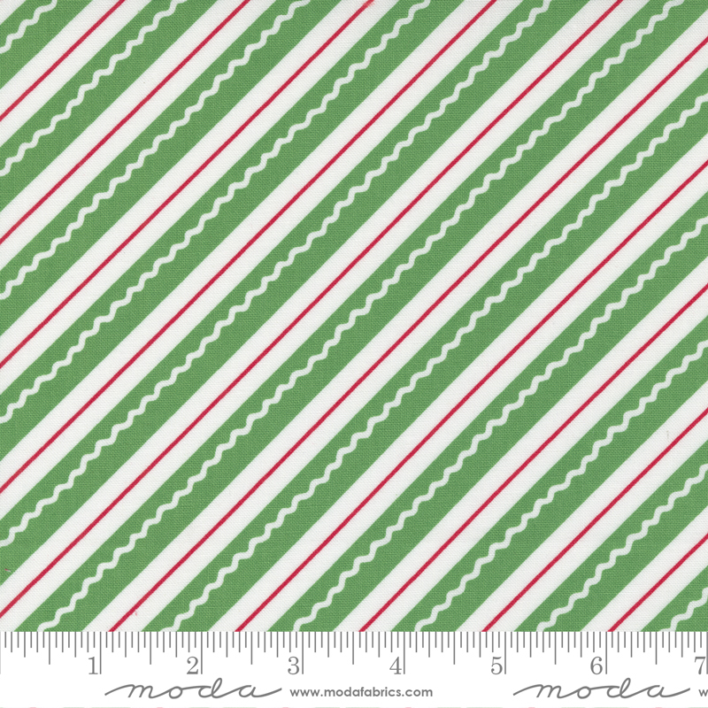 Reindeer Games Stripes Evergreen | Me And My Sister Designs | Moda Fabrics | 22445 12 | Sold in 1/2 Yd