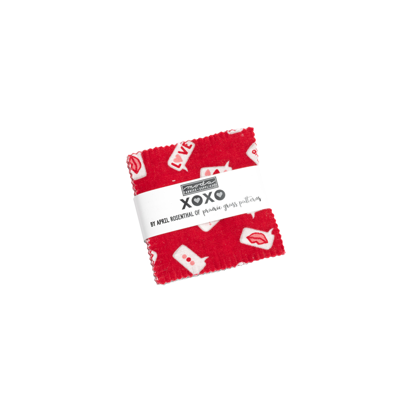 XOXO Mini Charm Pack | April Rosenthal | Moda Fabrics | 24140MC | Sold As A Bundle