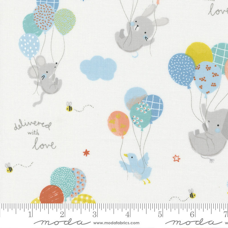 Delivered With Love Special Delivery Cloud | Paper and Cloth | Moda Fabrics | 25130 11 | Sold in 1/2 Yd