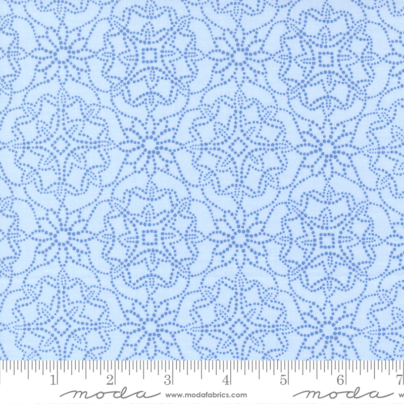 Sunflowers My Heart Coeur Geometrics Sky | Kate Spain | Moda Fabrics | 27322 16 | Sold in 1/2 Yd