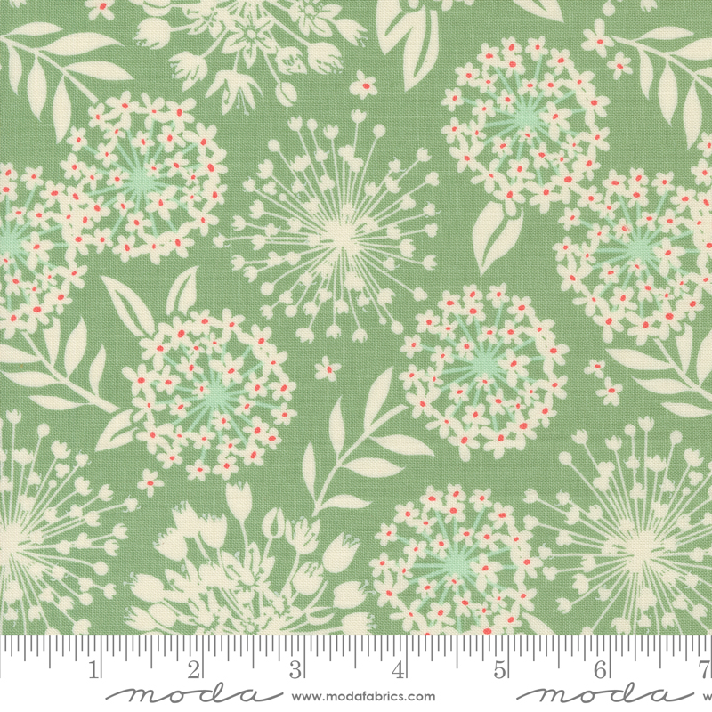 Tango Simpatico Sage | Kate Spain | Moda Fabrics | 27332 20 | Sold in 1/2 Yd