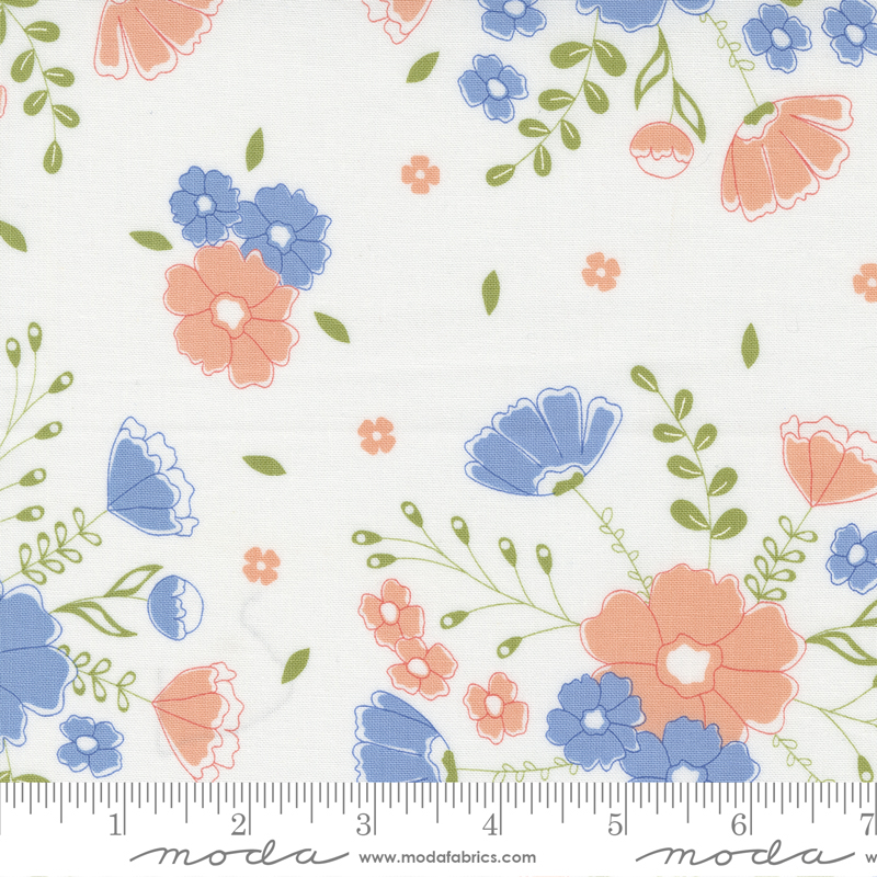 Peachy Keen Moonlit Meadow Off White | Corey Yoder | Moda Fabrics | 29170 11 | Sold in 1/2 Yd