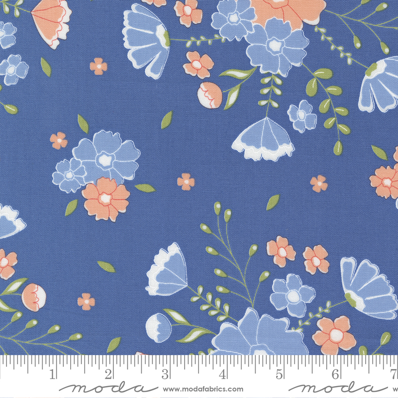 Peachy Keen Moonlit Meadow Cobalt | Corey Yoder | Moda Fabrics | 29170 16 | Sold in 1/2 Yd