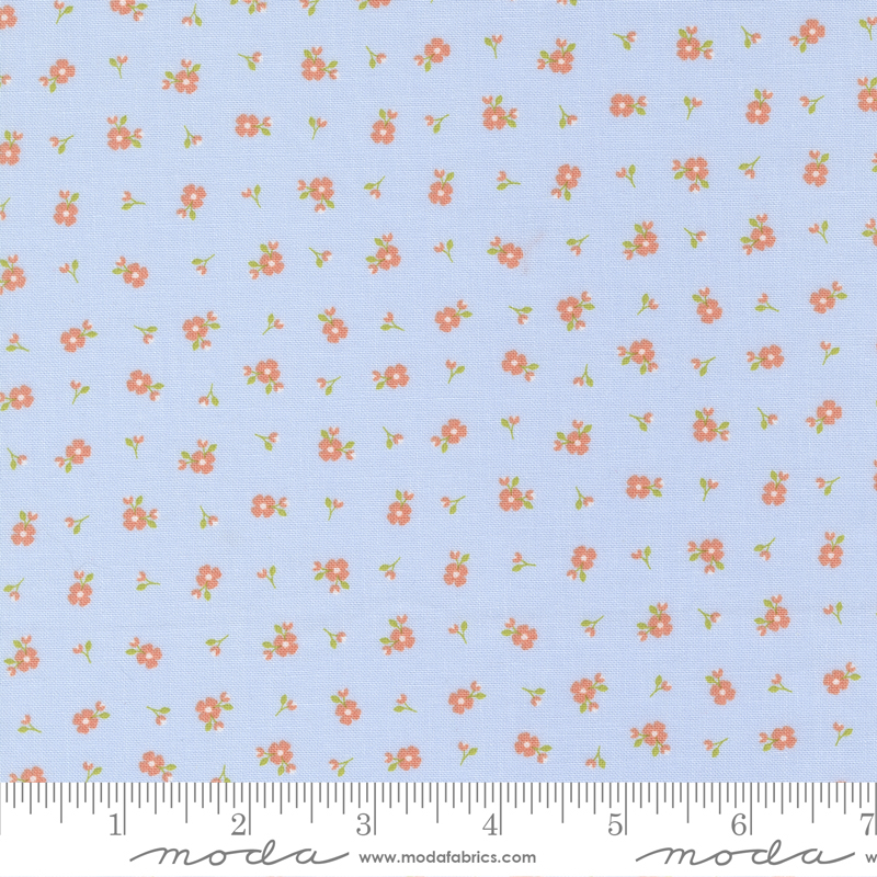 Peachy Keen Pixie Ditsy Light Blue | Corey Yoder | Moda Fabrics | 29175 14 | Sold in 1/2 Yd