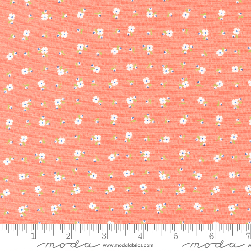 Peachy Keen Pixie Ditsy Coral | Corey Yoder | Moda Fabrics | 29175 19 | Sold in 1/2 Yd
